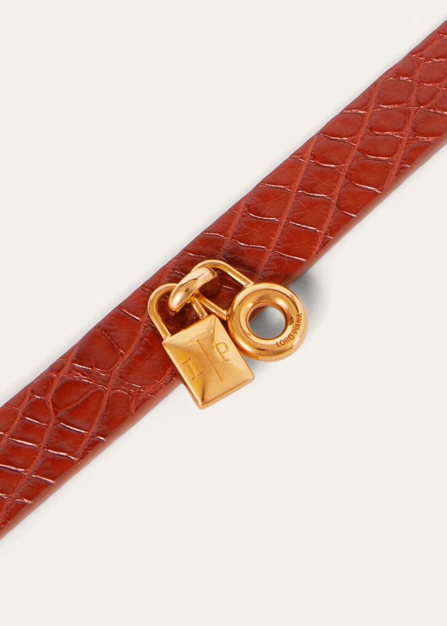 Extra riem van diep Kummel alligatorleer