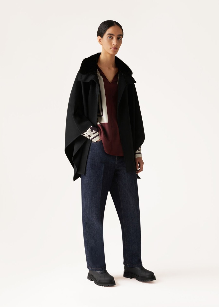denice zwarte kasjmier cape