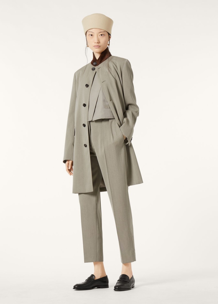 blain coat virgin wool - storm system layered cake melange