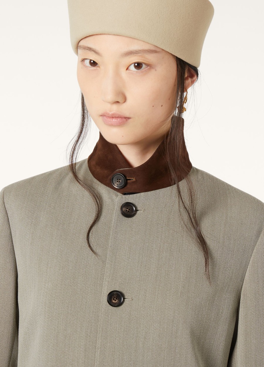 blain coat virgin wool - storm system layered cake melange