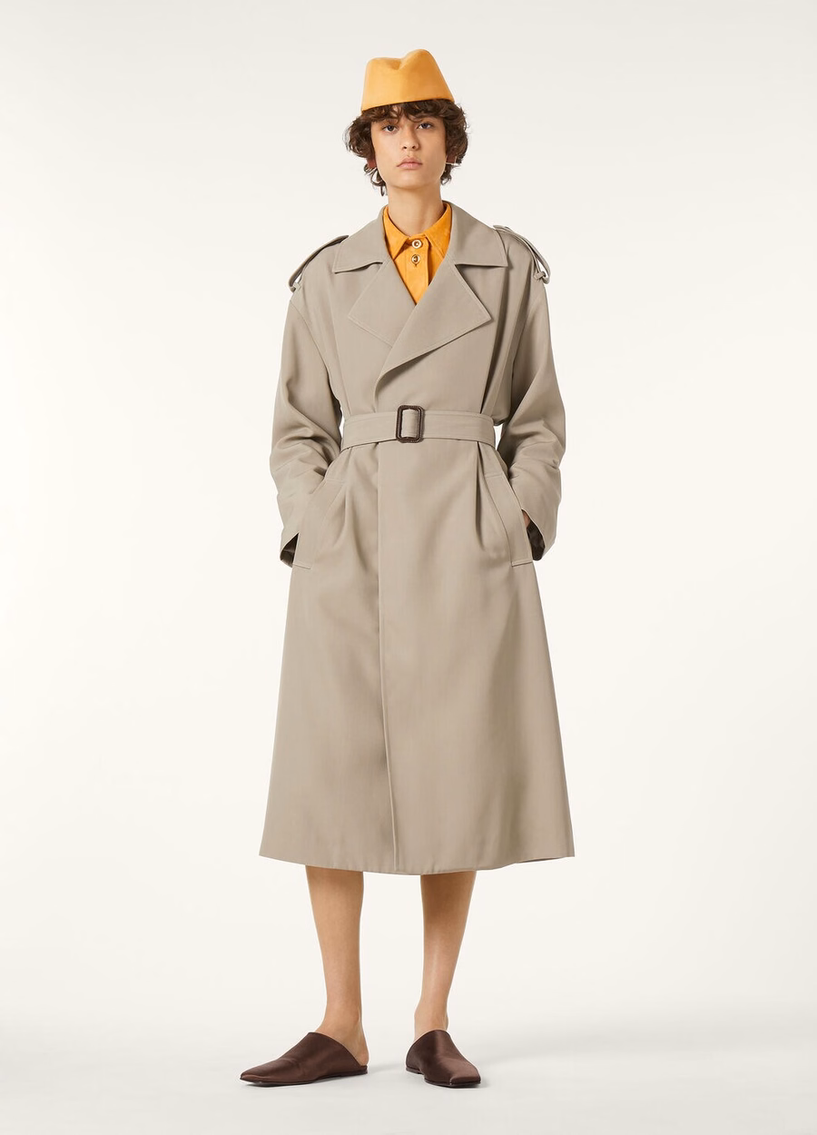 Gale Trenchcoat Zijde Antilopehoorn