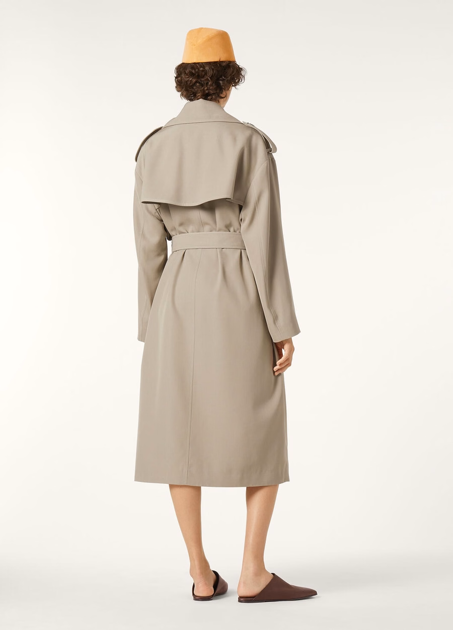 Gale Trenchcoat Zijde Antilopehoorn