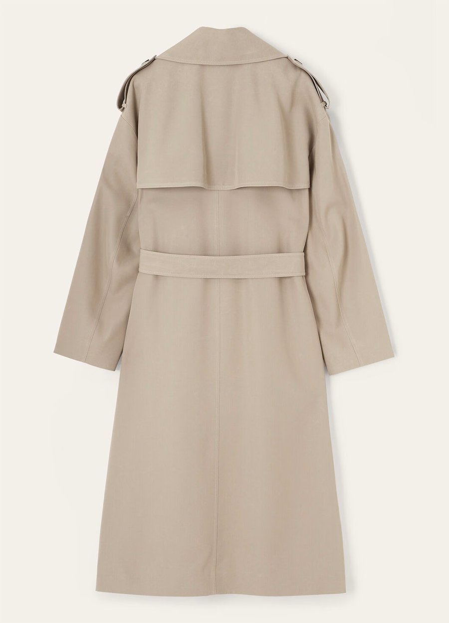 Gale Trenchcoat Zijde Antilopehoorn