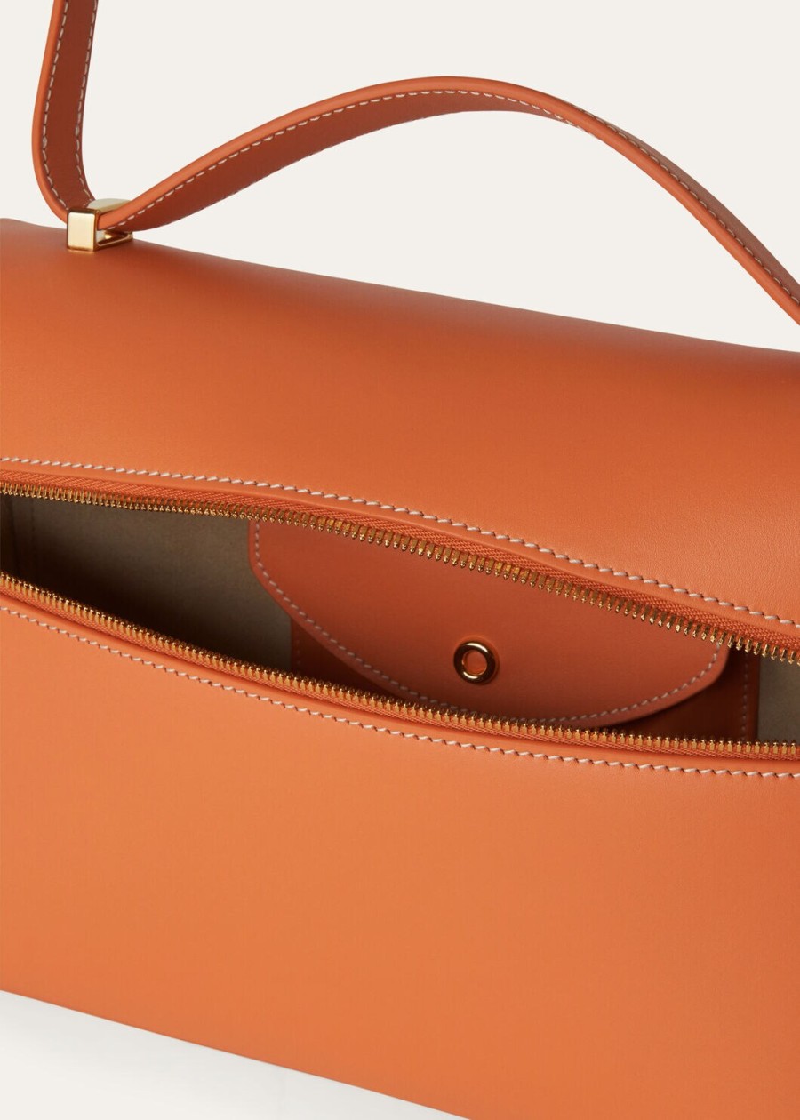 extra tas l27 glad kalfsleer kaneel sinaasappel