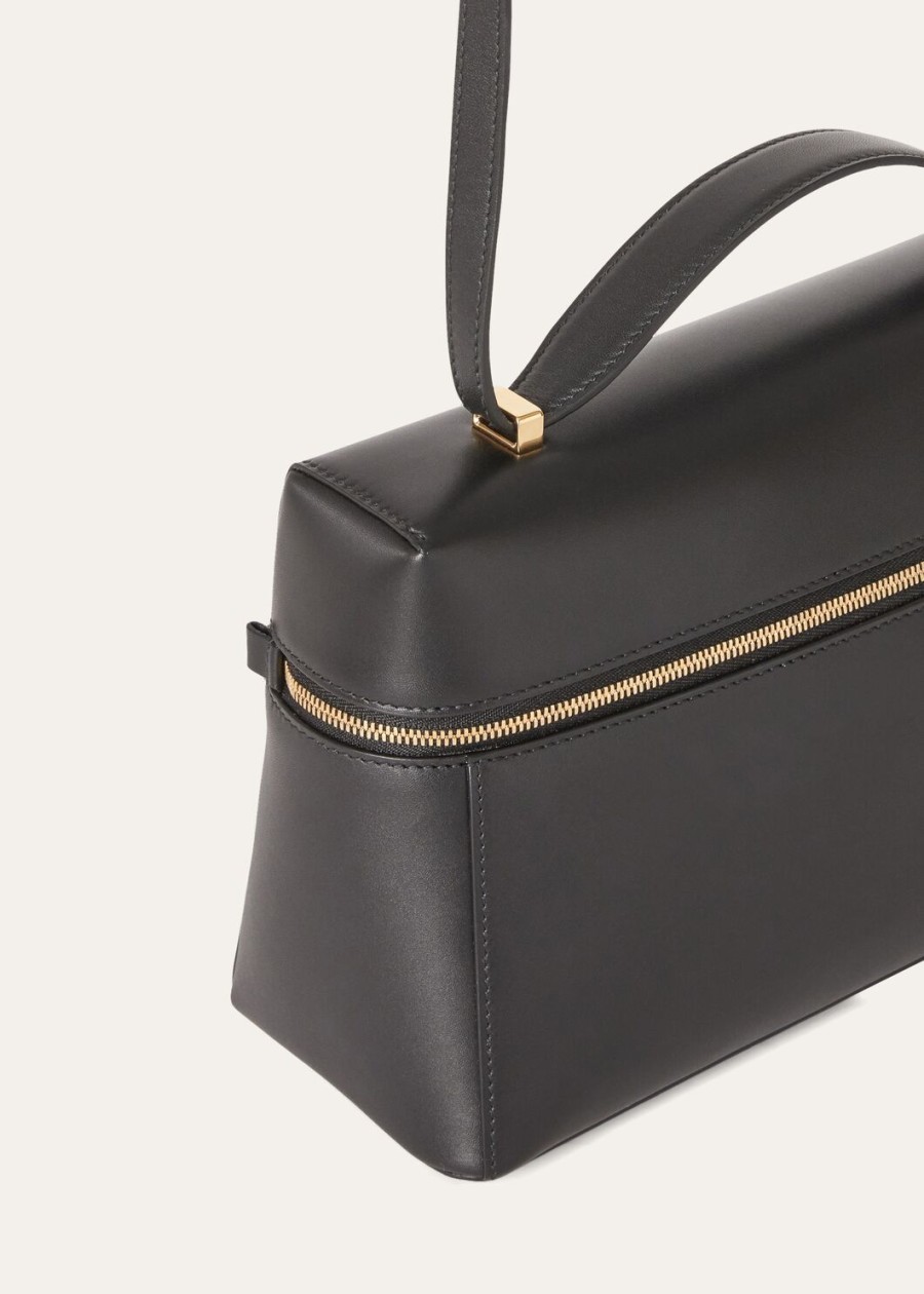 extra tas l27 van glad zwart kalfsleer