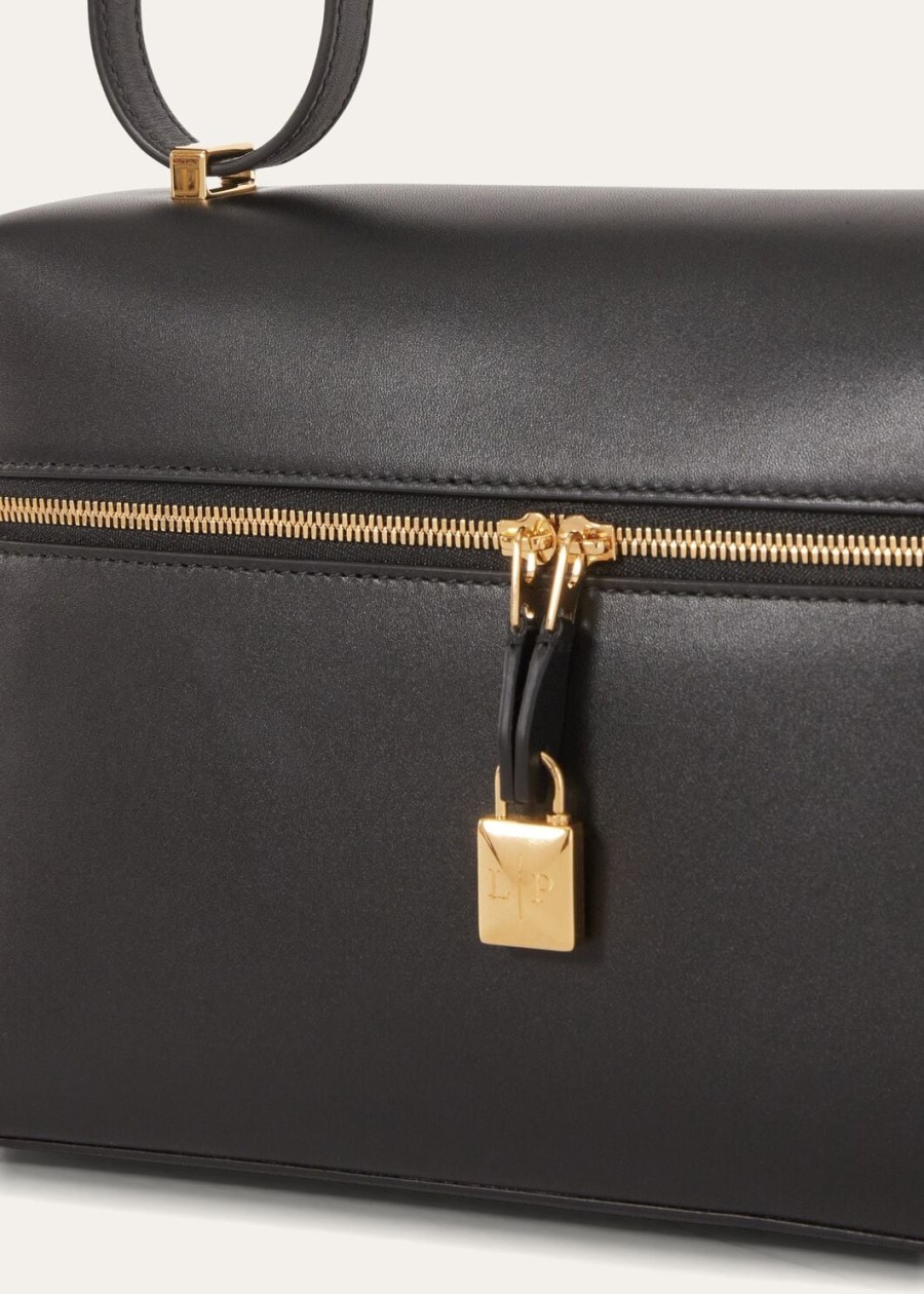 extra tas l27 van glad zwart kalfsleer