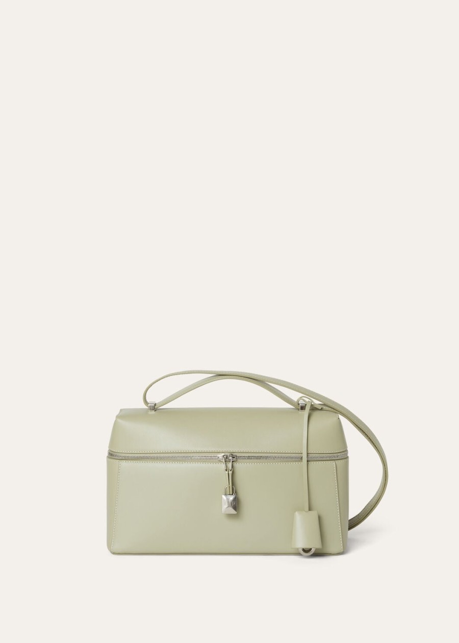 extra tas l27 licht glad kalfsleer wasabi
