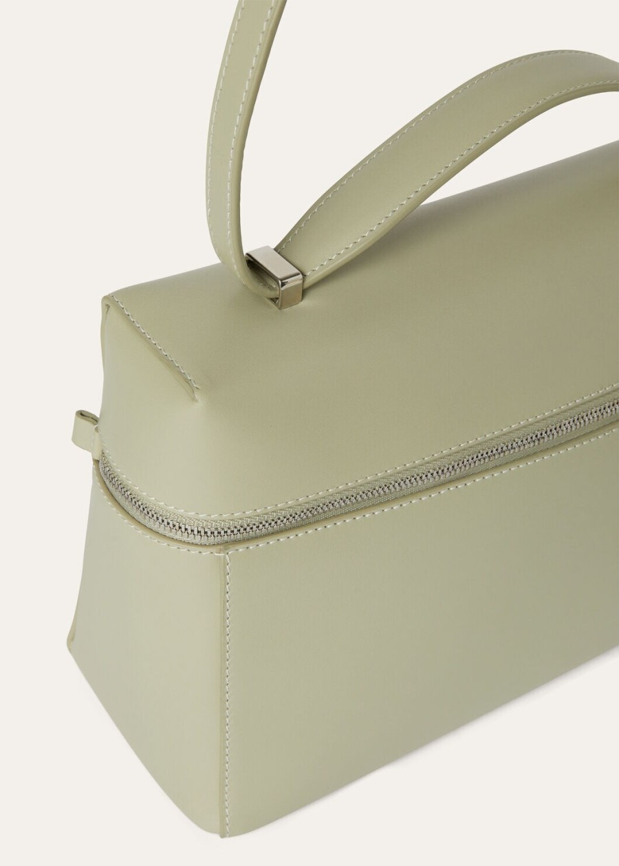 extra tas l27 licht glad kalfsleer wasabi