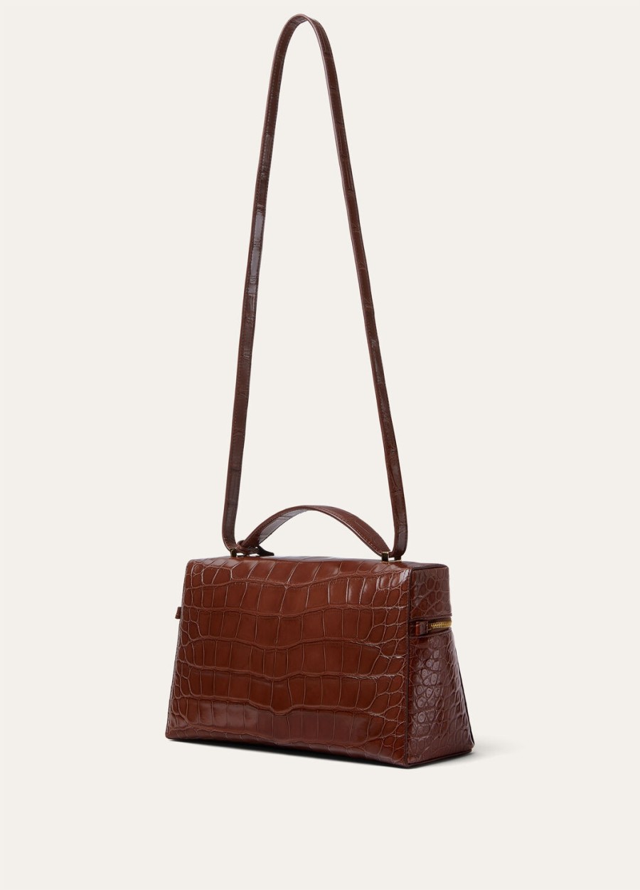 extra tas l27 van alligatorleer intense espressosun gold