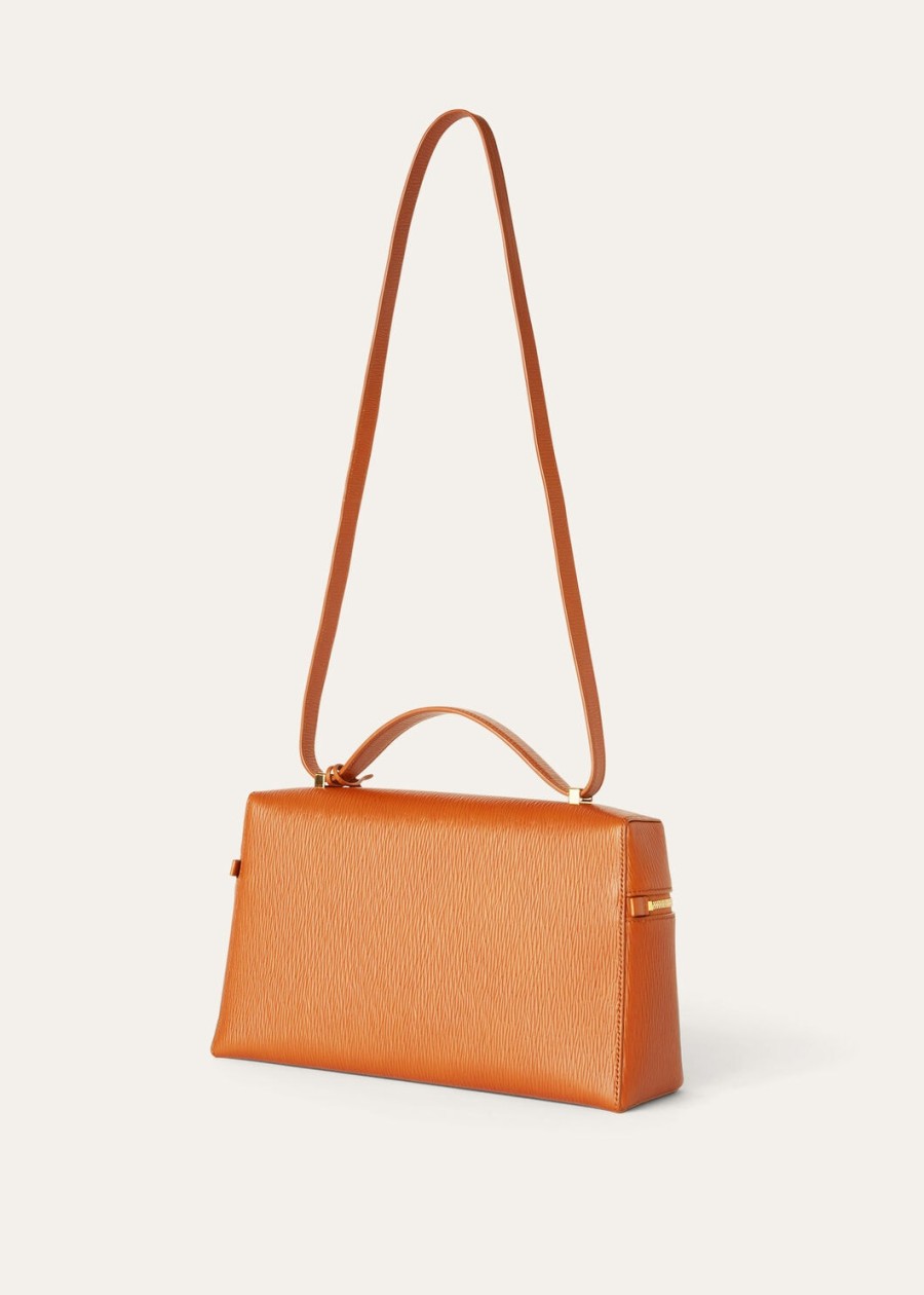 extra tas l27 kalfsleer warm tansun gold