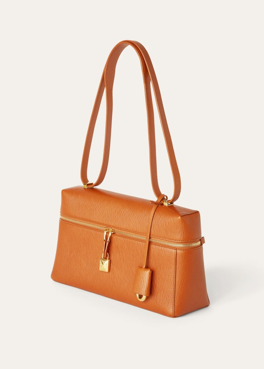 extra tas l27 kalfsleer warm tansun gold