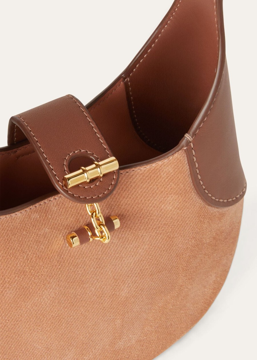 mini bobbin bag kalfsleer ophelia skincaramel sugarsun gold