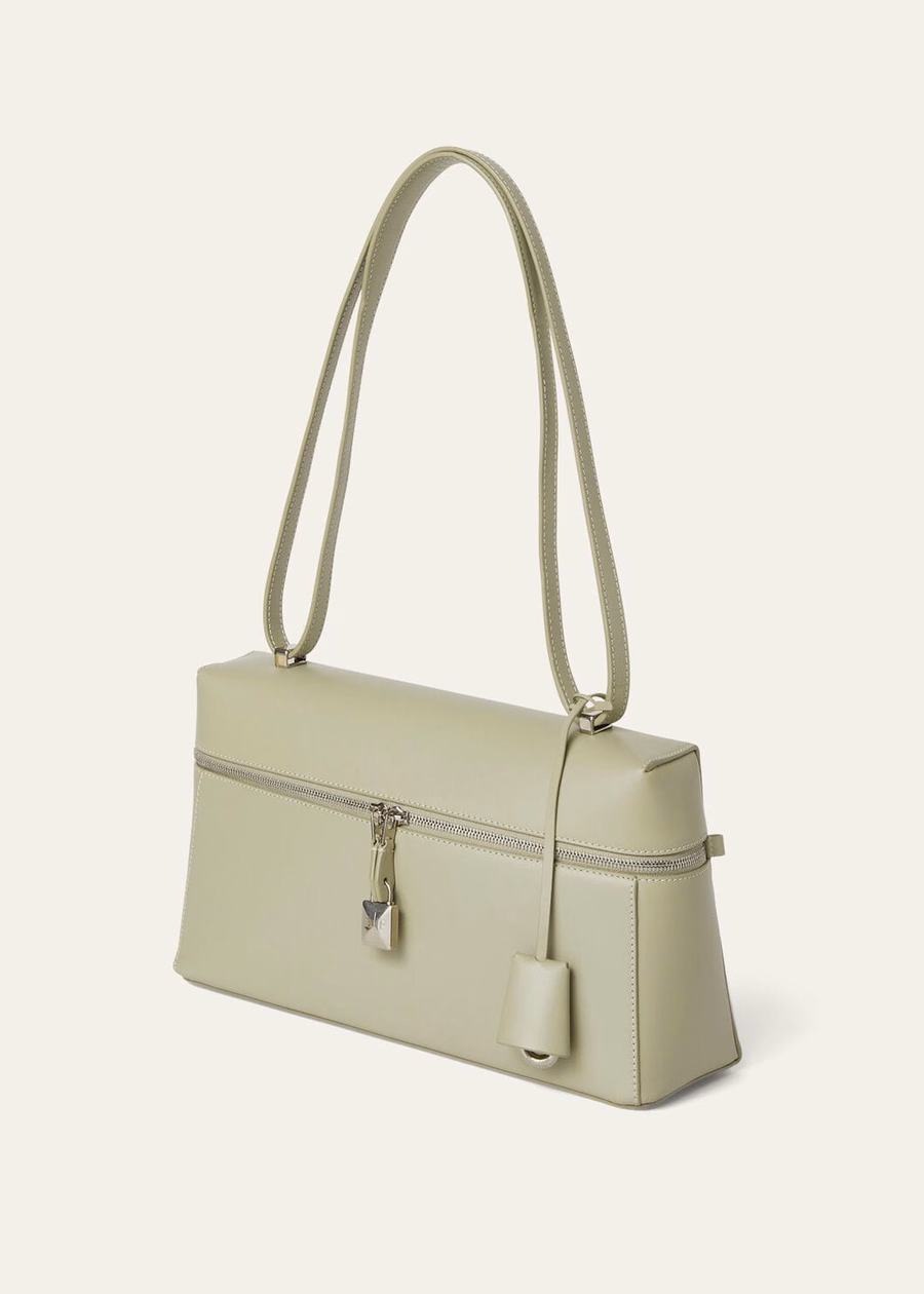 Extra tas L27 licht glad kalfsleer Wasabi