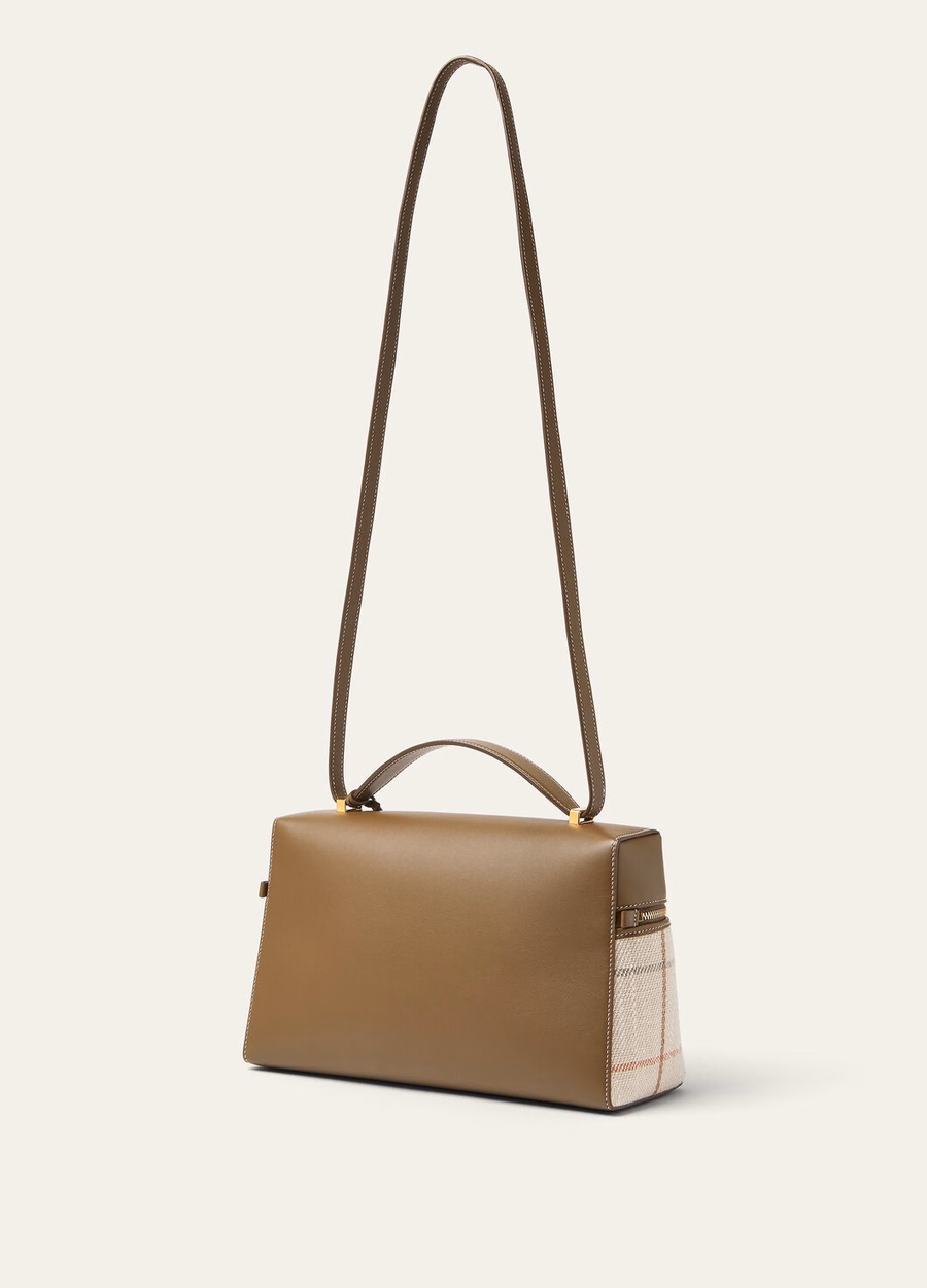 Extra tas L27 Linnen Tartan/Gezouten Kappertjes/Zon Goud