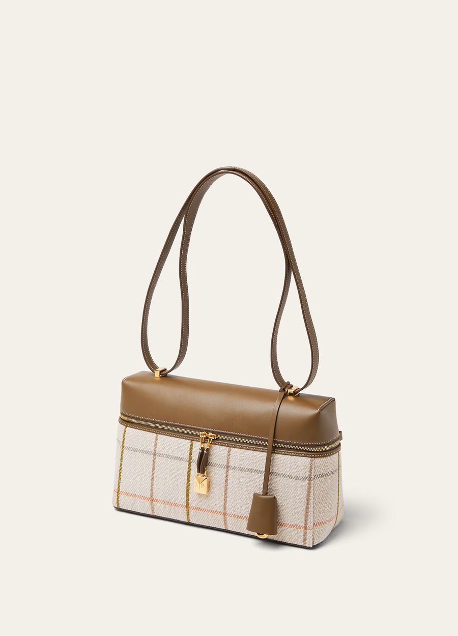 Extra tas L27 Linnen Tartan/Gezouten Kappertjes/Zon Goud