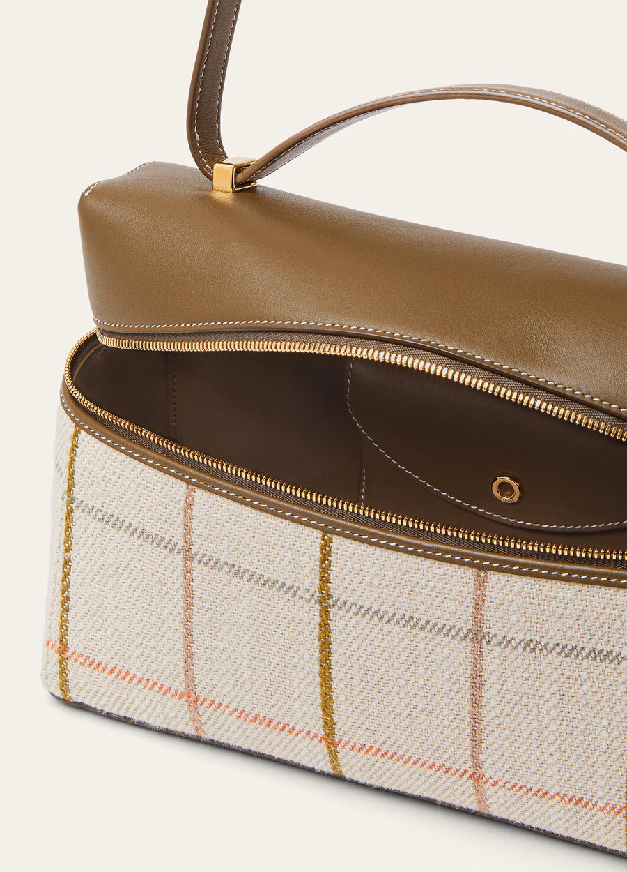 Extra tas L27 Linnen Tartan/Gezouten Kappertjes/Zon Goud