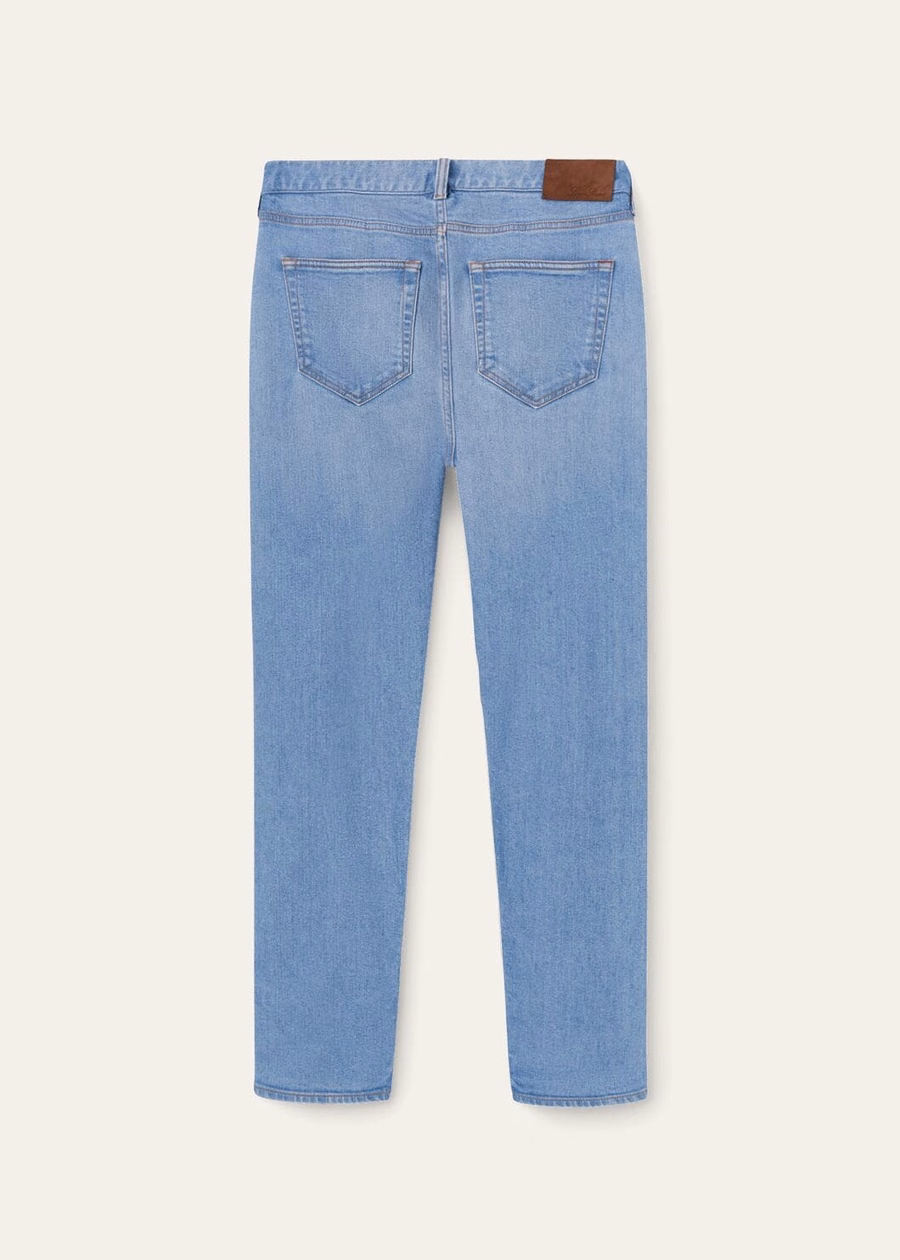 Doccio katoenen broek licht Japans blauw