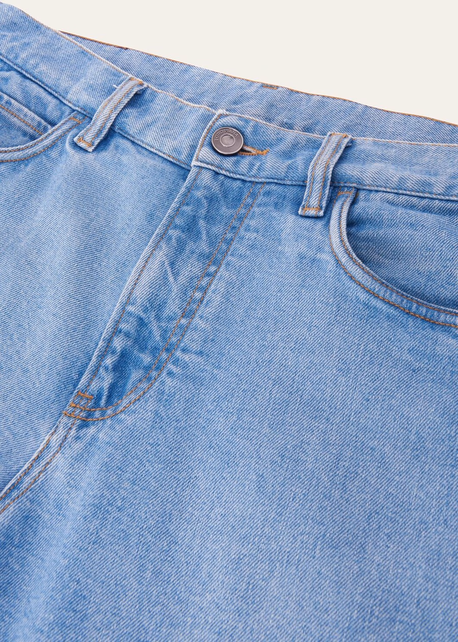 Doccio katoenen broek licht Japans blauw