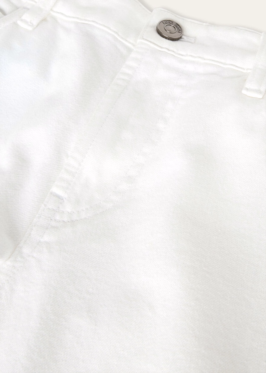 Quarona Five Pocket Trousers Optical White Cotton