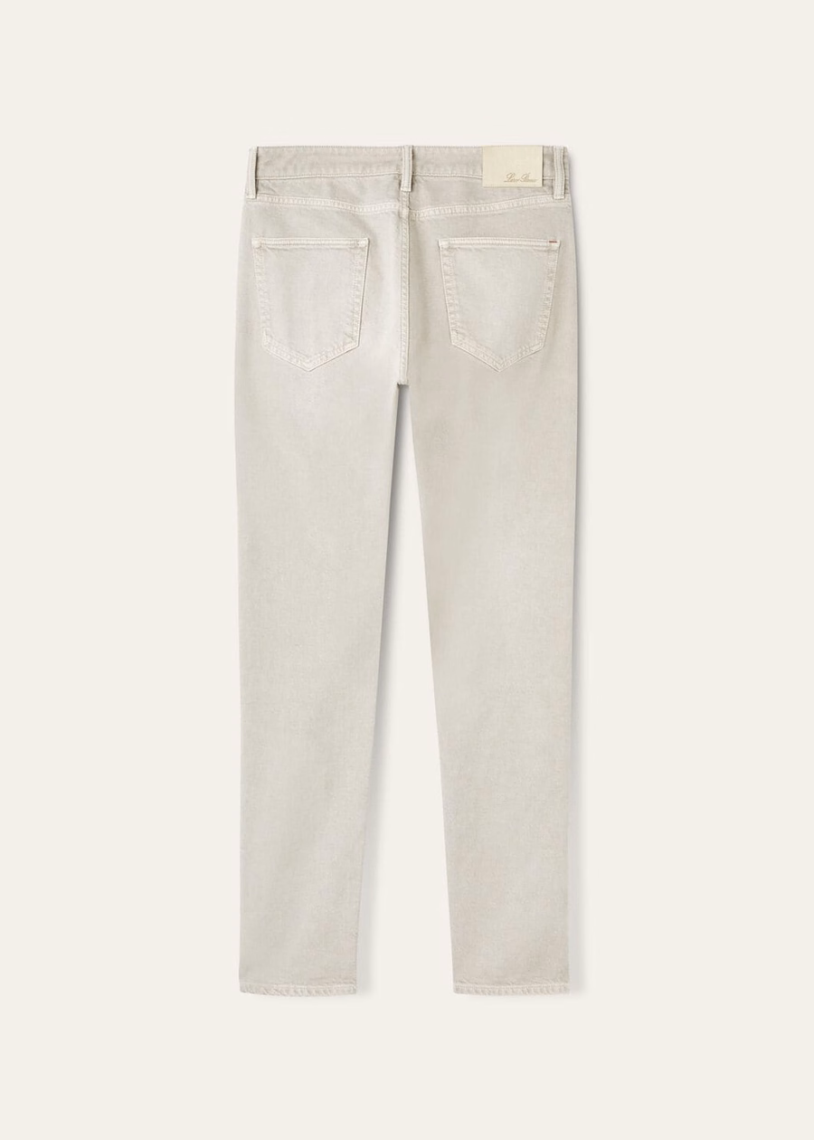 Grijze katoenen broek met vijf zakken