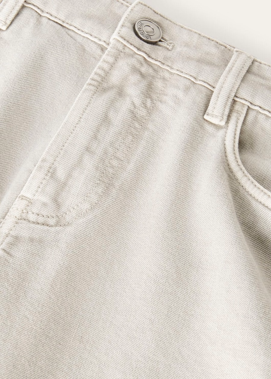 Grijze katoenen broek met vijf zakken