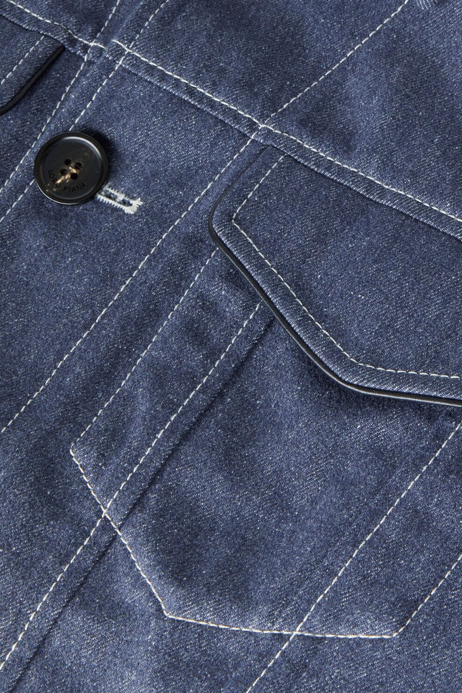 Neive denimjack met bloemenprint in blauw