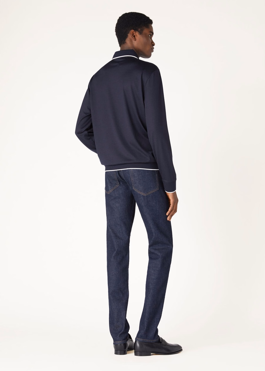 Doccio katoenen broek in de kleur Dark Lagoon