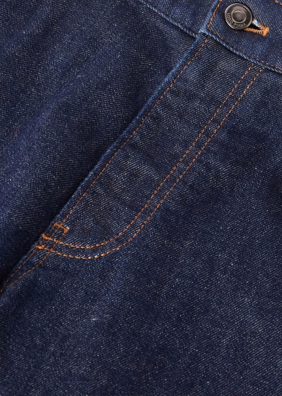 Doccio katoenen broek in de kleur Dark Lagoon
