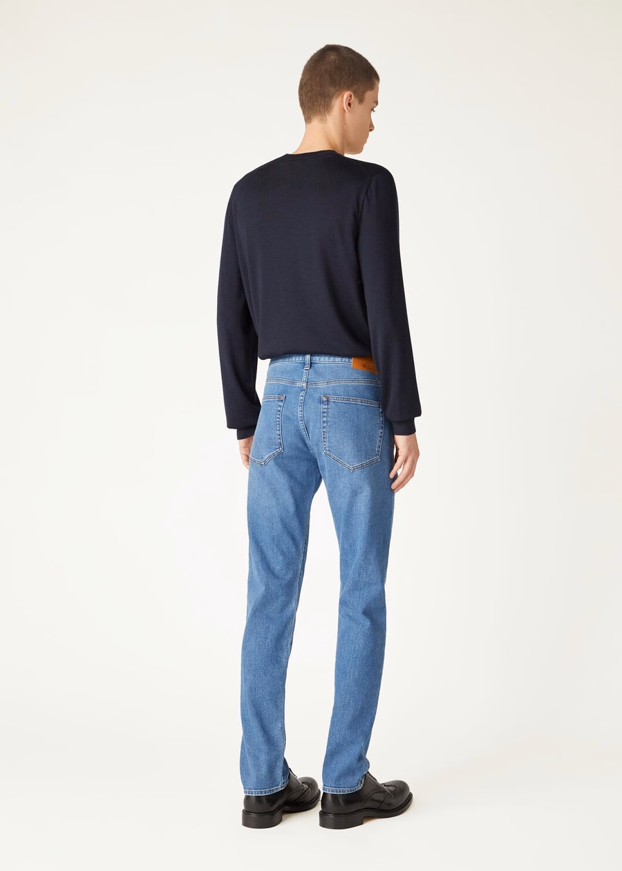 Doccio katoenen broek in de kleur Light Creek