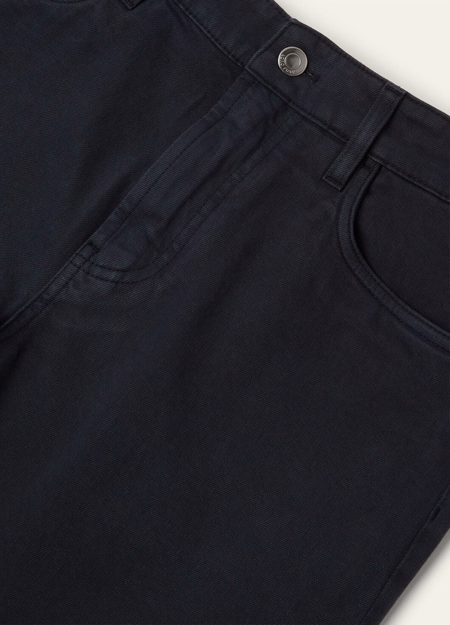 Quarona denim katoenen broek marineblauw