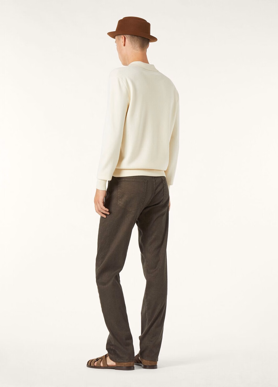 Quarona katoenen broek in zwart Pine