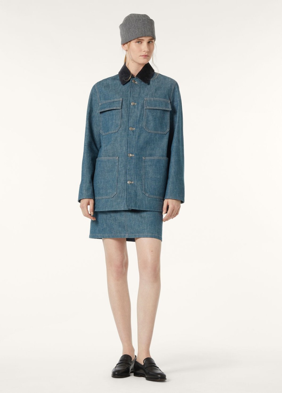 dean field austin spijkerjasje met blauwe spirulina