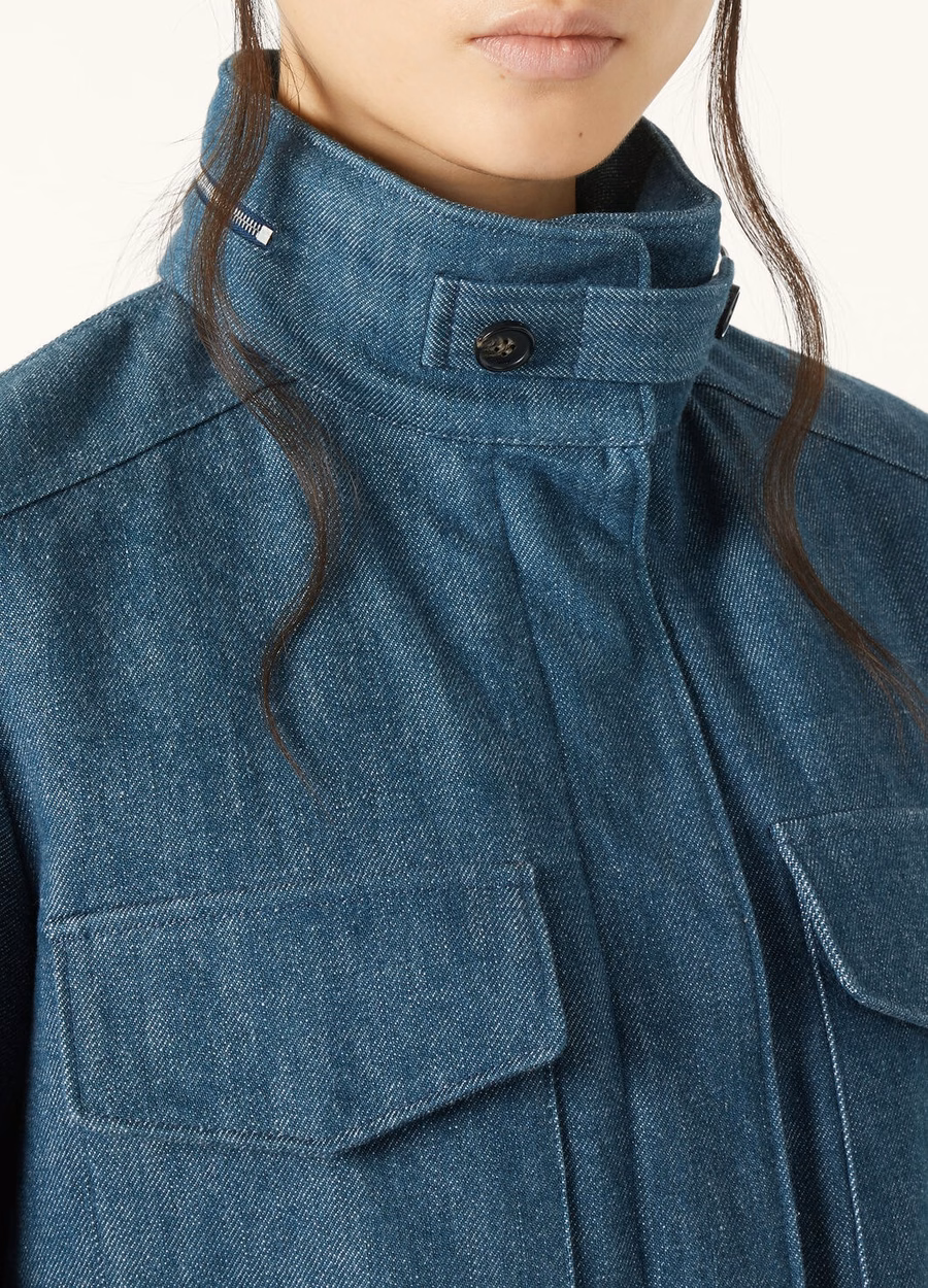 Mini Field Traveler Austin denimjack met blauwe spirulina