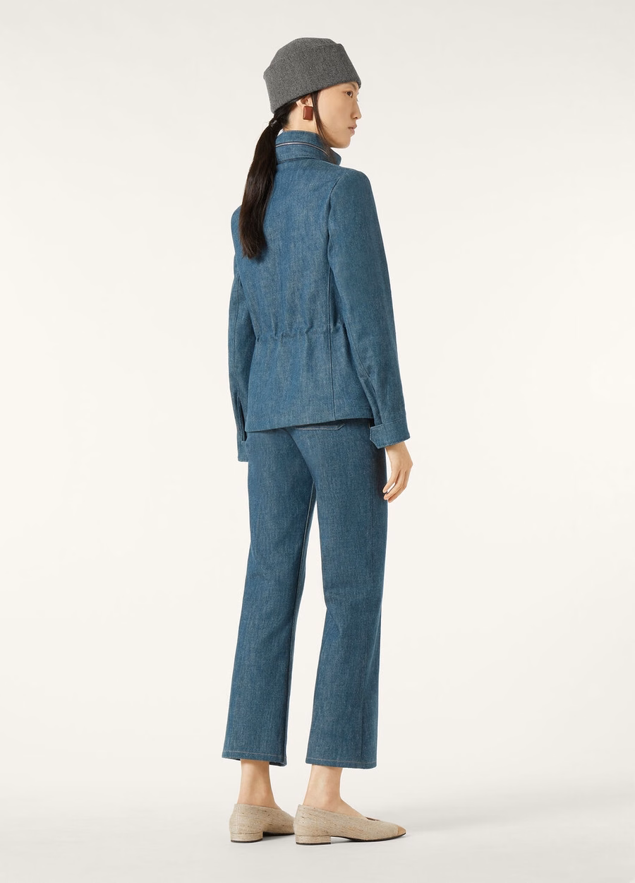 Mini Field Traveler Austin denimjack met blauwe spirulina