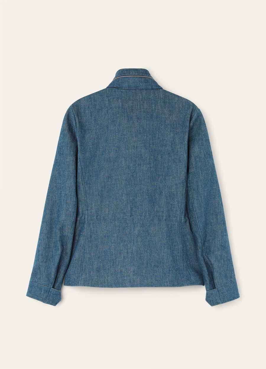 Mini Field Traveler Austin denimjack met blauwe spirulina
