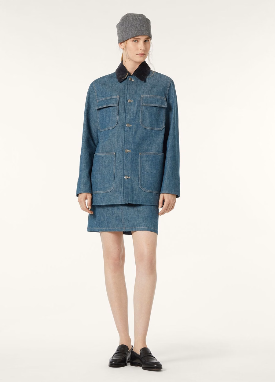 Dean Field Austin spijkerjasje met blauwe spirulina