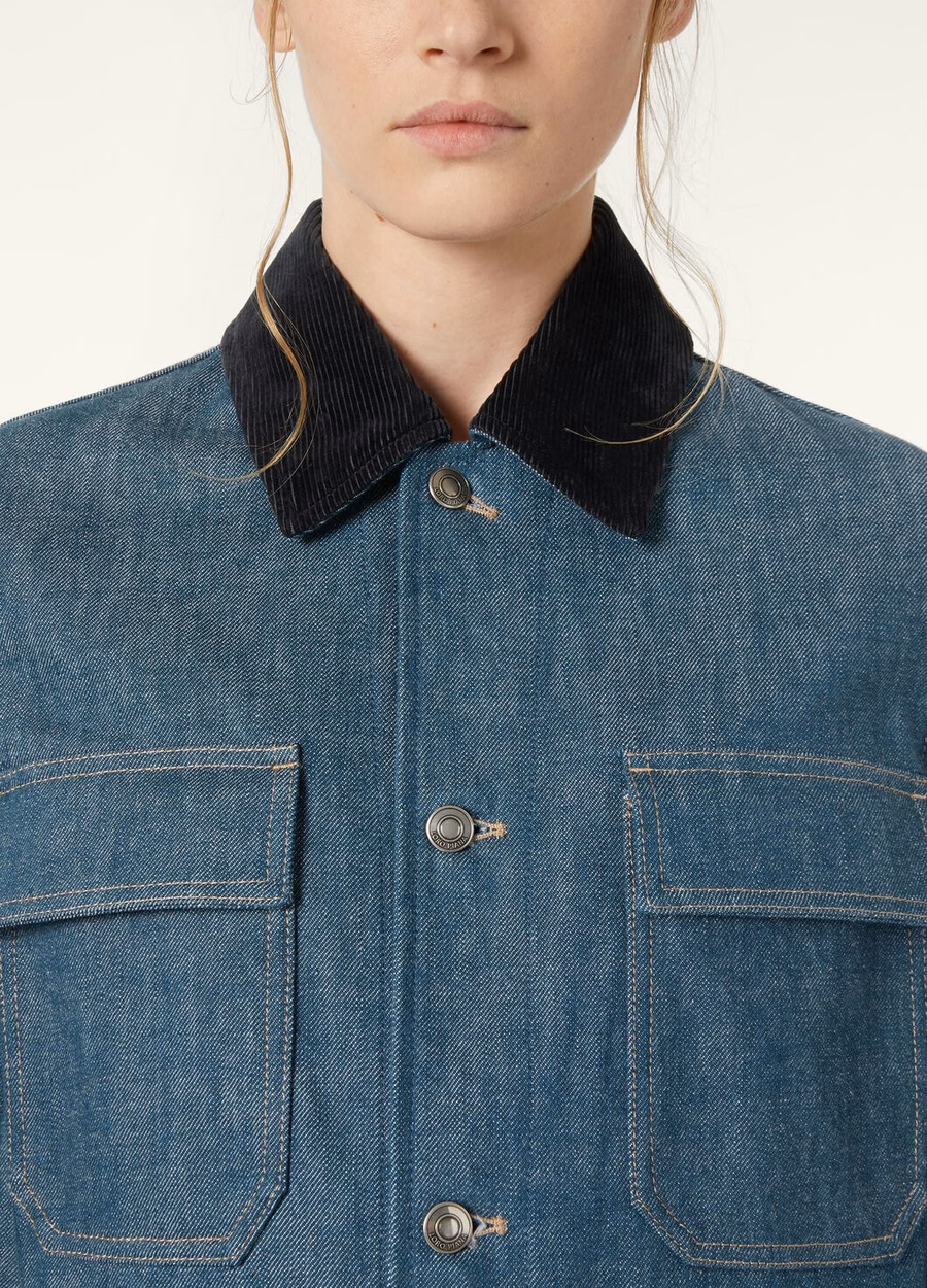 Dean Field Austin spijkerjasje met blauwe spirulina