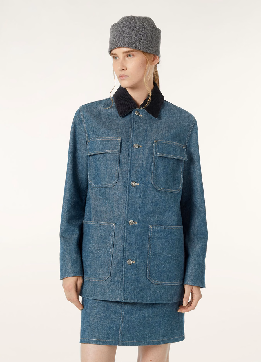 Dean Field Austin spijkerjasje met blauwe spirulina