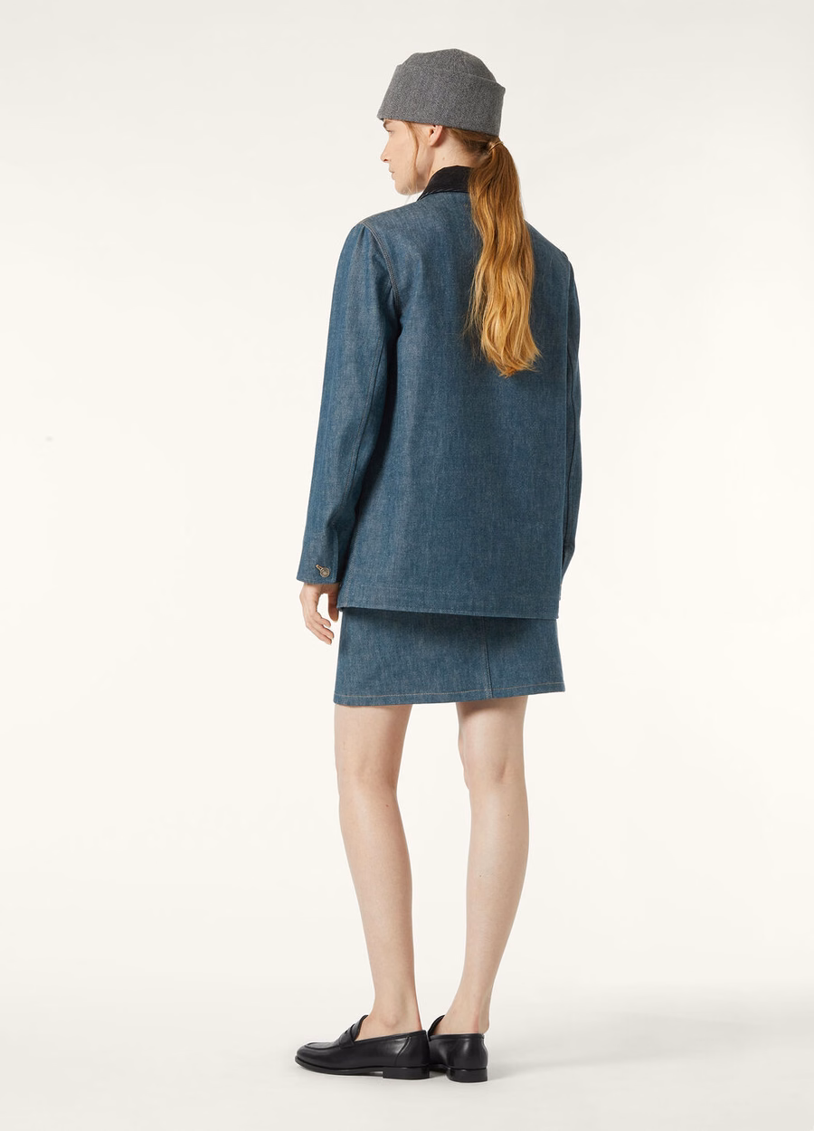 Dean Field Austin spijkerjasje met blauwe spirulina