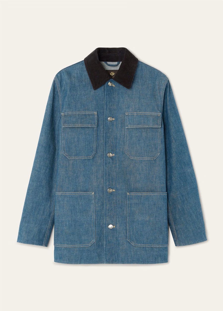Dean Field Austin spijkerjasje met blauwe spirulina