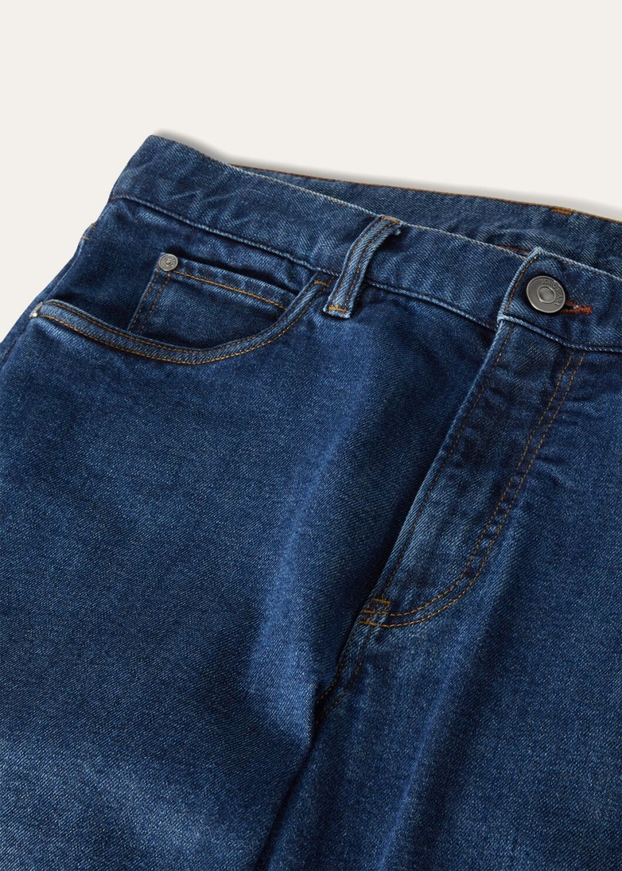 doccio katoenen broek japans blauw