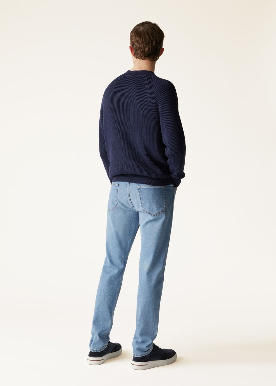 doccio katoenen broek licht japans blauw