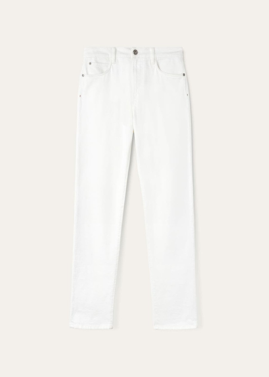 quarona five pocket trousers optical white cotton