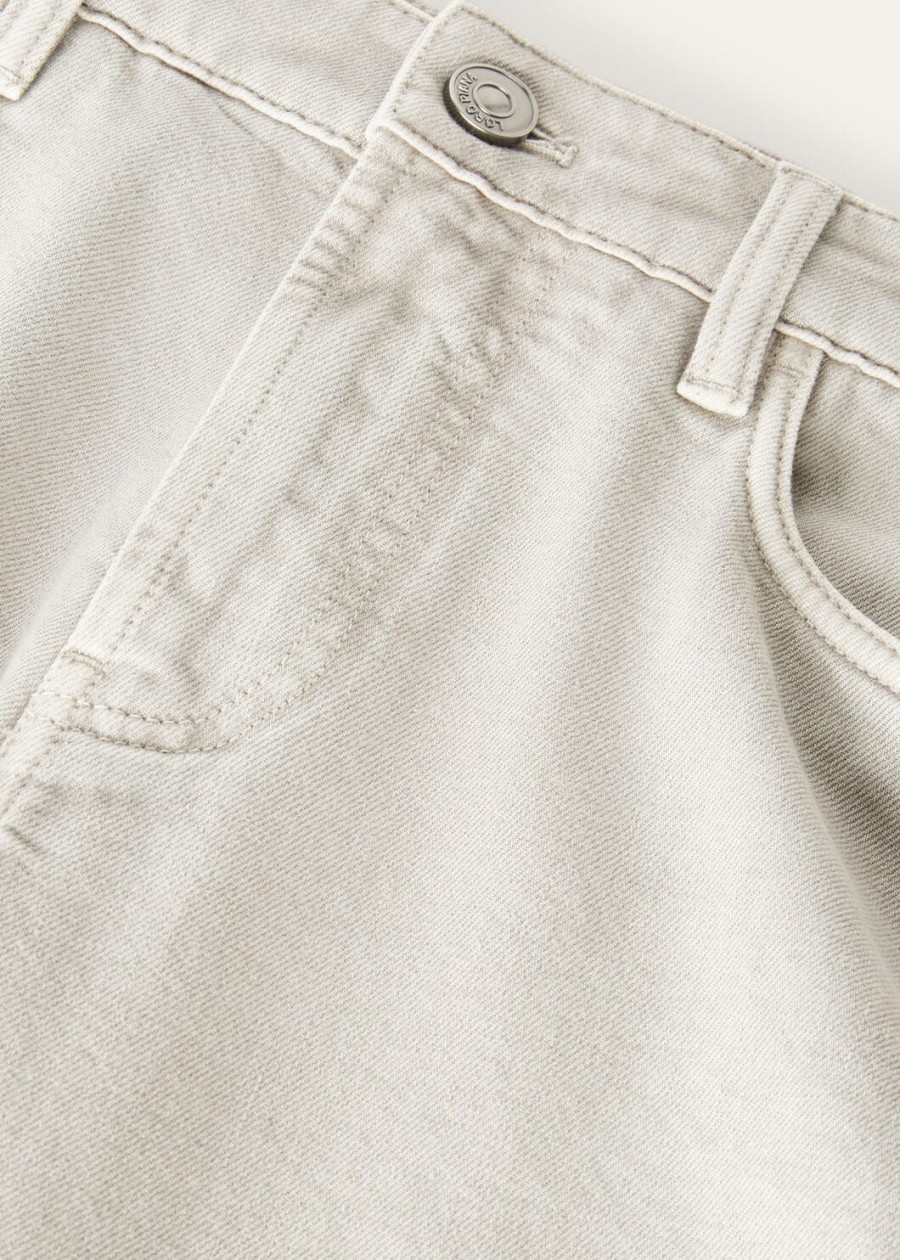 grijze katoenen broek met vijf zakken