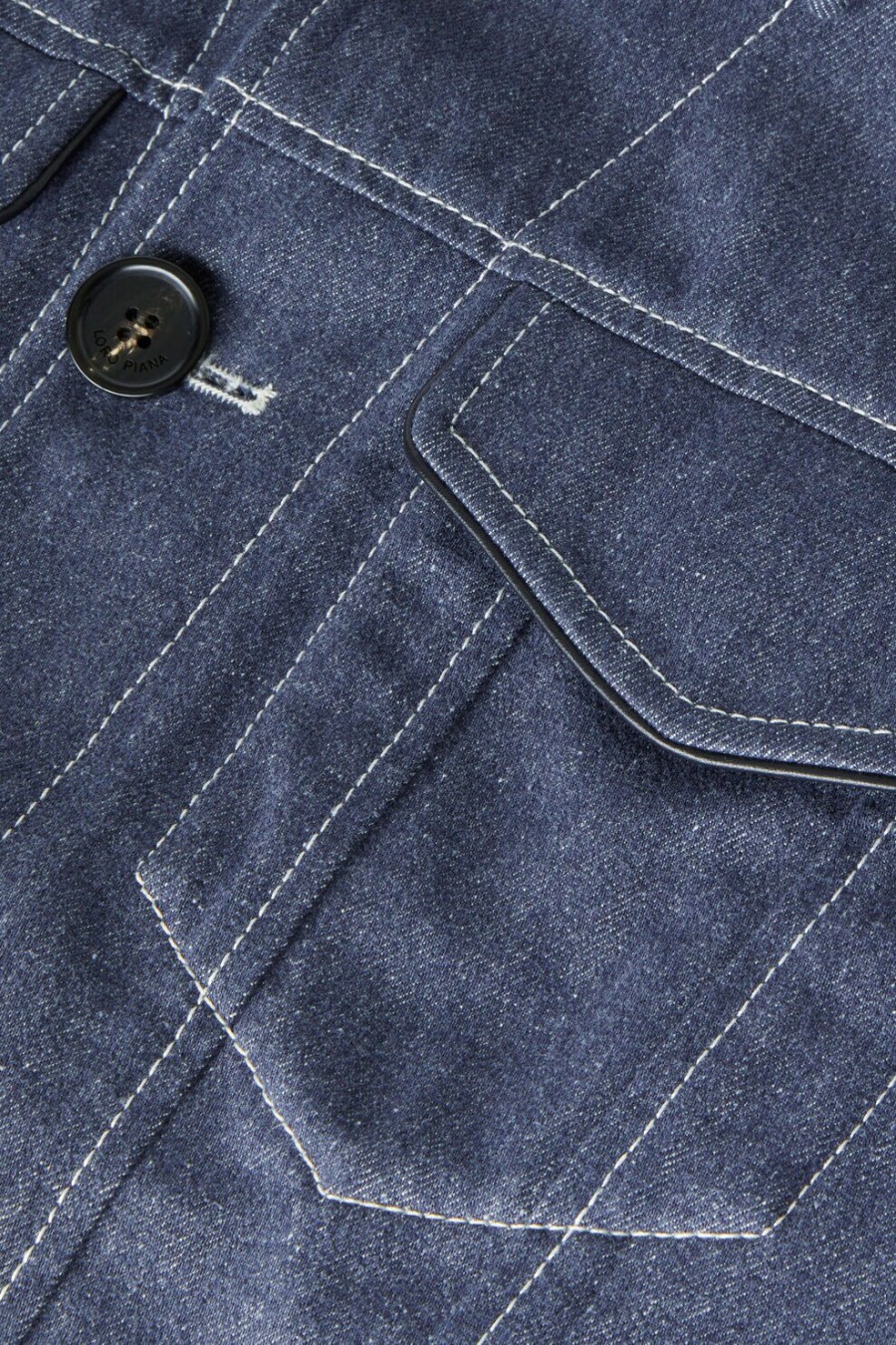 neive denimjack met bloemenprint in blauw