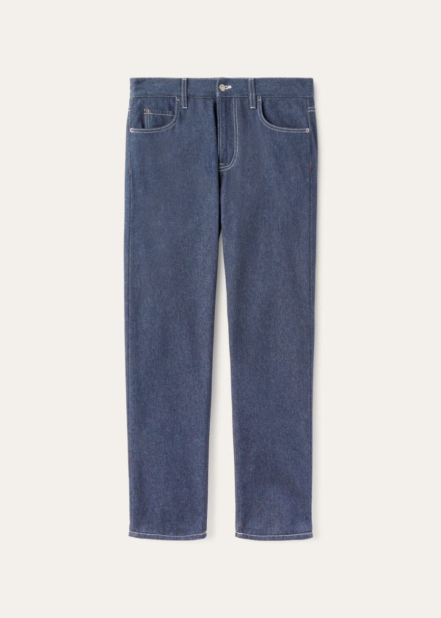 quarona denim flower surge blauwe broek