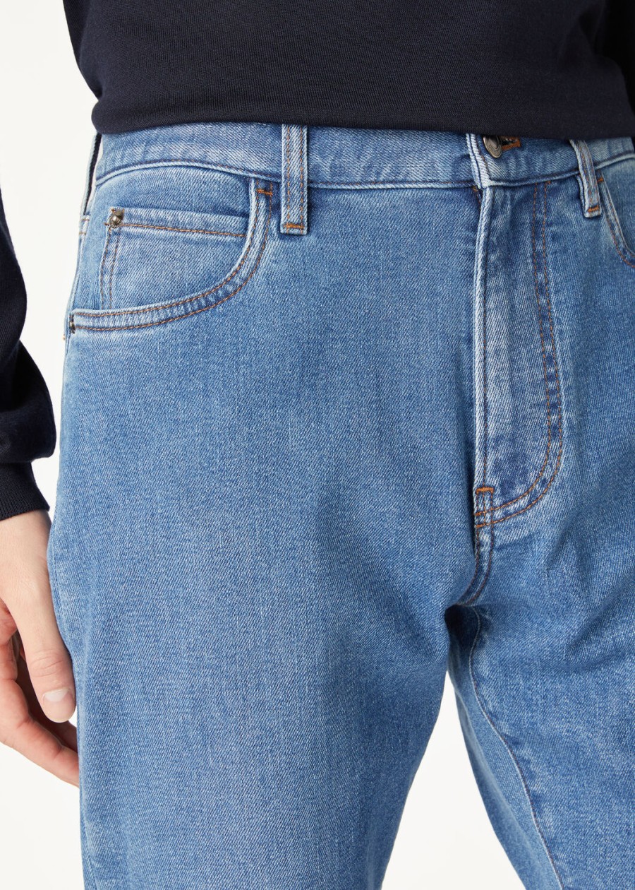 doccio katoenen broek in de kleur light creek