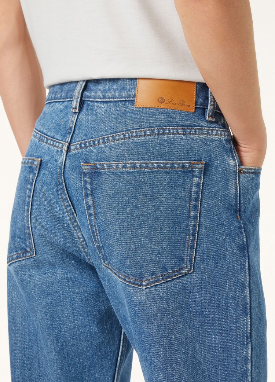 kamen denim cashdenim blue stone washed pants