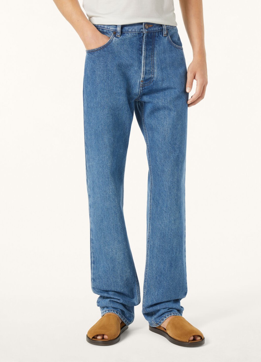 kamen denim cashdenim blue stone washed pants