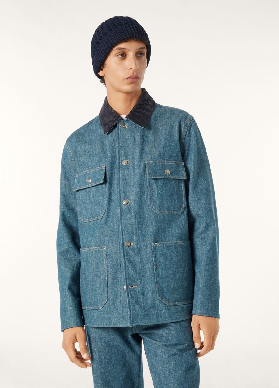 conley blouson austin denim blauw spirulina